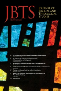 Cover of Journal of Biblical and Theological Studies, Issue 7.2