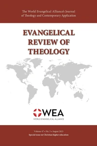 Cover of Evangelical Review of Theology, Volume 47, Number 3