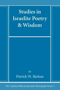 Cover of Studies in Israelite Poetry & Wisdom