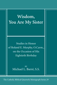 Cover of Wisdom, You Are My Sister