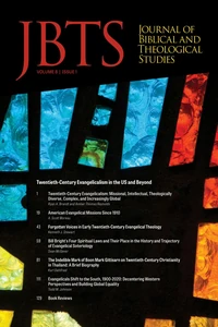 Cover of Journal of Biblical and Theological Studies, Issue 8.1
