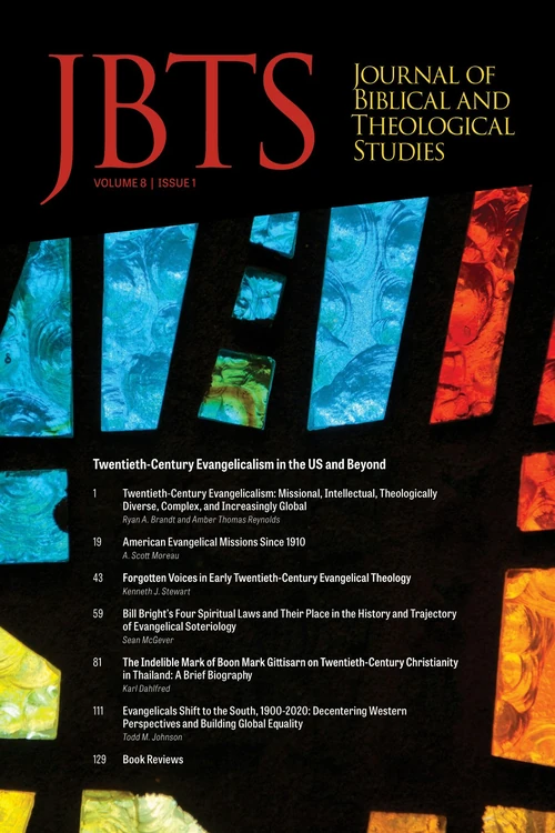 Cover of Journal of Biblical and Theological Studies, Issue 8.1