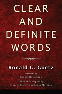 Cover of Clear and Definite Words