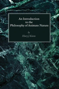 Cover of An Introduction to the Philosophy of Animate Nature