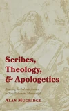 Cover of Scribes, Theology, and Apologetics