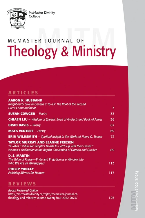 Cover of McMaster Journal of Theology and Ministry: Volume 24, 2022–2023