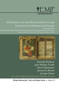 Cover of A Handlist of the Manuscripts in the Institute of Ethiopian Studies, Volume One