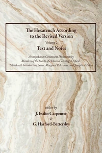 Cover of The Hexateuch According to the Revised Version, Volume 2 Text and Notes