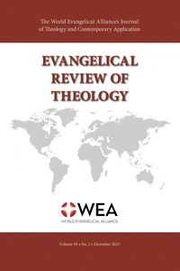 Cover of Evangelical Review of Theology, Volume 49, Number 2