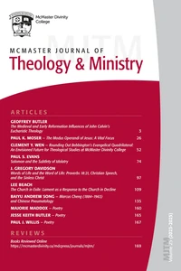 Cover of McMaster Journal of Theology and Ministry: Volume 25: 2023–2025