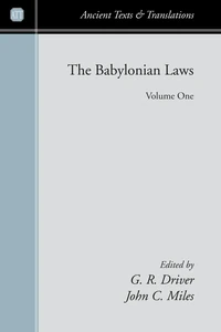 Cover of The Babylonian Laws
