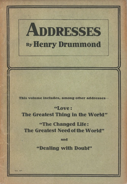 Cover of Addresses by Henry Drummond