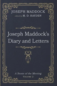 Cover of Joseph Maddock’s Diary and Letters
