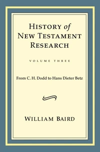 Cover of History of New Testament Research, Vol. 3
