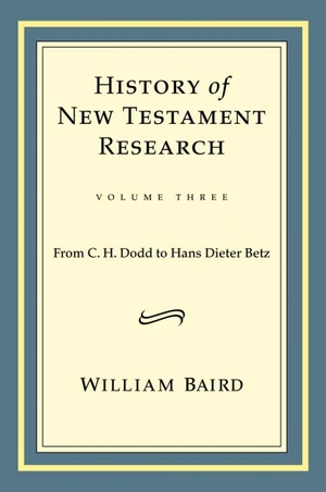 Cover of History of New Testament Research, Vol. 3