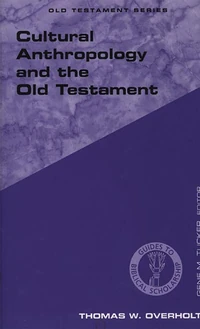 Cover of Cultural Anthropology and the Old Testament
