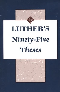 Cover of Luther's Ninety-Five Theses