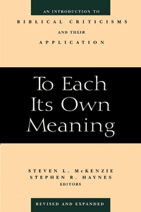 Cover of To Each Its Own Meaning, Revised and Expanded