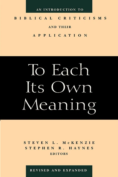 Cover of To Each Its Own Meaning, Revised and Expanded