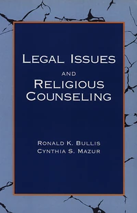Cover of Legal Issues and Religious Counseling