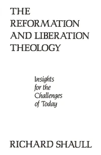 Cover of The Reformation and Liberation Theology