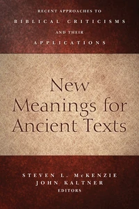 Cover of New Meanings for Ancient Texts