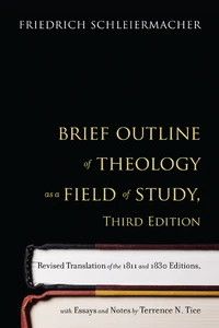 Cover of Brief Outline of Theology as a Field of Study, Third Edition