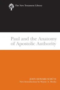 Cover of Paul and the Anatomy of Apostolic Authority
