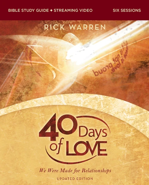 Cover of 40 Days of Love Bible Study Guide plus Streaming Video, Updated Edition
