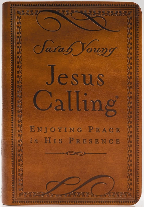 Cover of Jesus Calling, Small Brown Leathersoft, with Scripture References