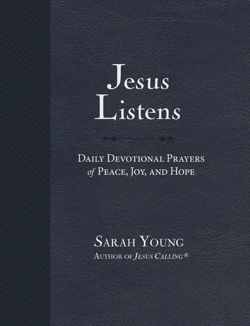Cover of Jesus Listens, Large Text Leathersoft, Navy, with Full Scriptures