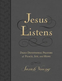 Cover of Jesus Listens, Large Text Leathersoft, Charcoal, with Full Scriptures