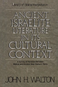 Cover of Ancient Israelite Literature in Its Cultural Context