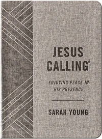Cover of Jesus Calling, Textured Gray Leathersoft, with Full Scriptures