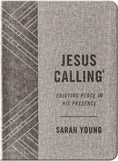 Cover of Jesus Calling, Textured Gray Leathersoft, with Full Scriptures