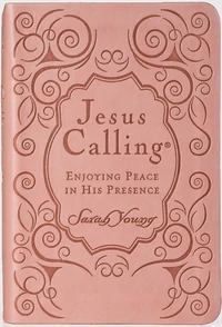 Cover of Jesus Calling, Pink Leathersoft, with Scripture References