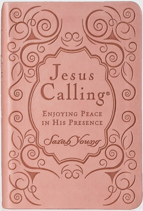 Cover of Jesus Calling, Pink Leathersoft, with Scripture References