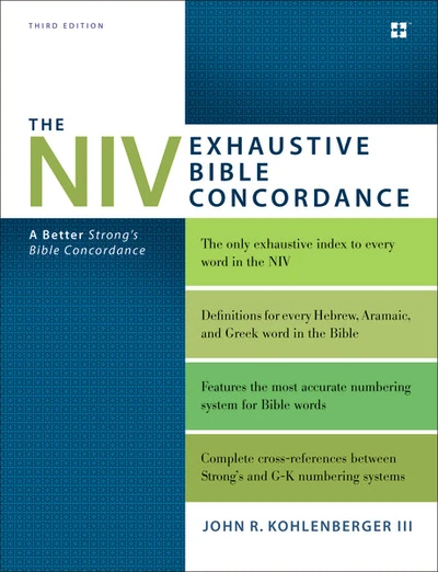 Cover of The NIV Exhaustive Bible Concordance, Third Edition