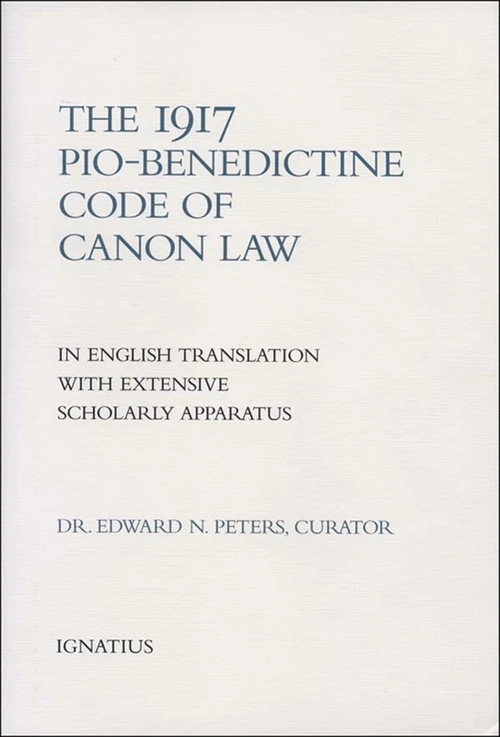 Cover of The 1917 Pio Benedictine Code of Canon Law